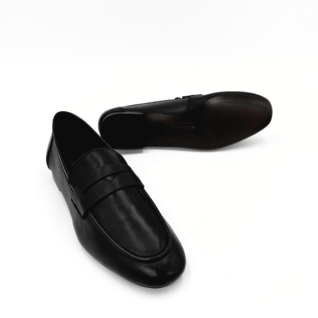 The Tennis Leather Loafer - Black
