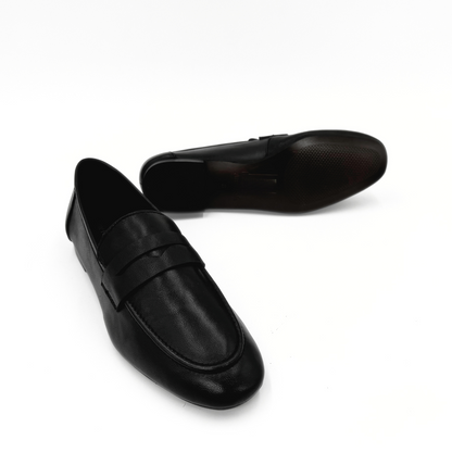 The Tennis Leather Loafer - Black