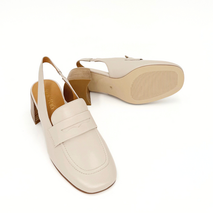 Glasgow Slingback Mules - White