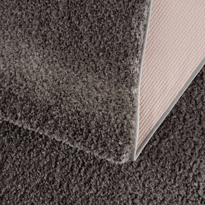 Judy Solid Dark Gray Washable Shag Rug - Clearance