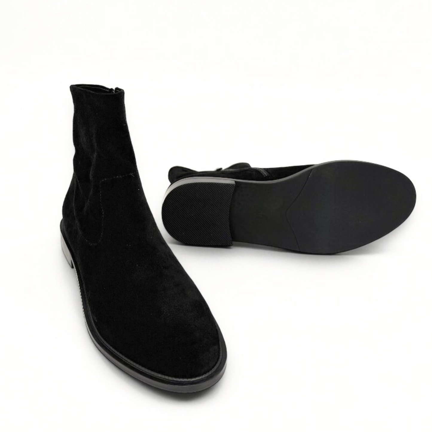 Flacco Suede Booties - Black