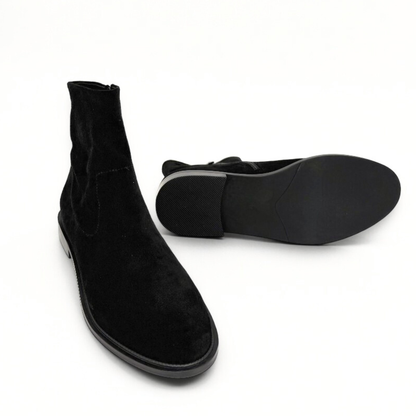 Flacco Suede Booties - Black