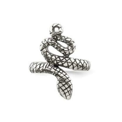 Antiqued Silver Snake Toe Ring