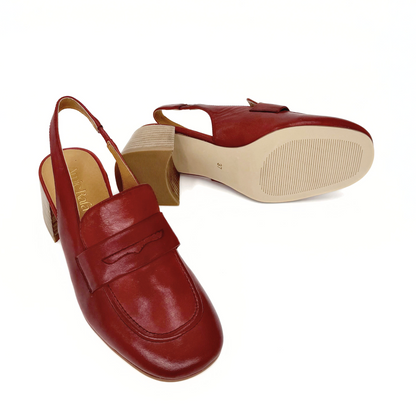 Glasgow Slingback Mules - Red