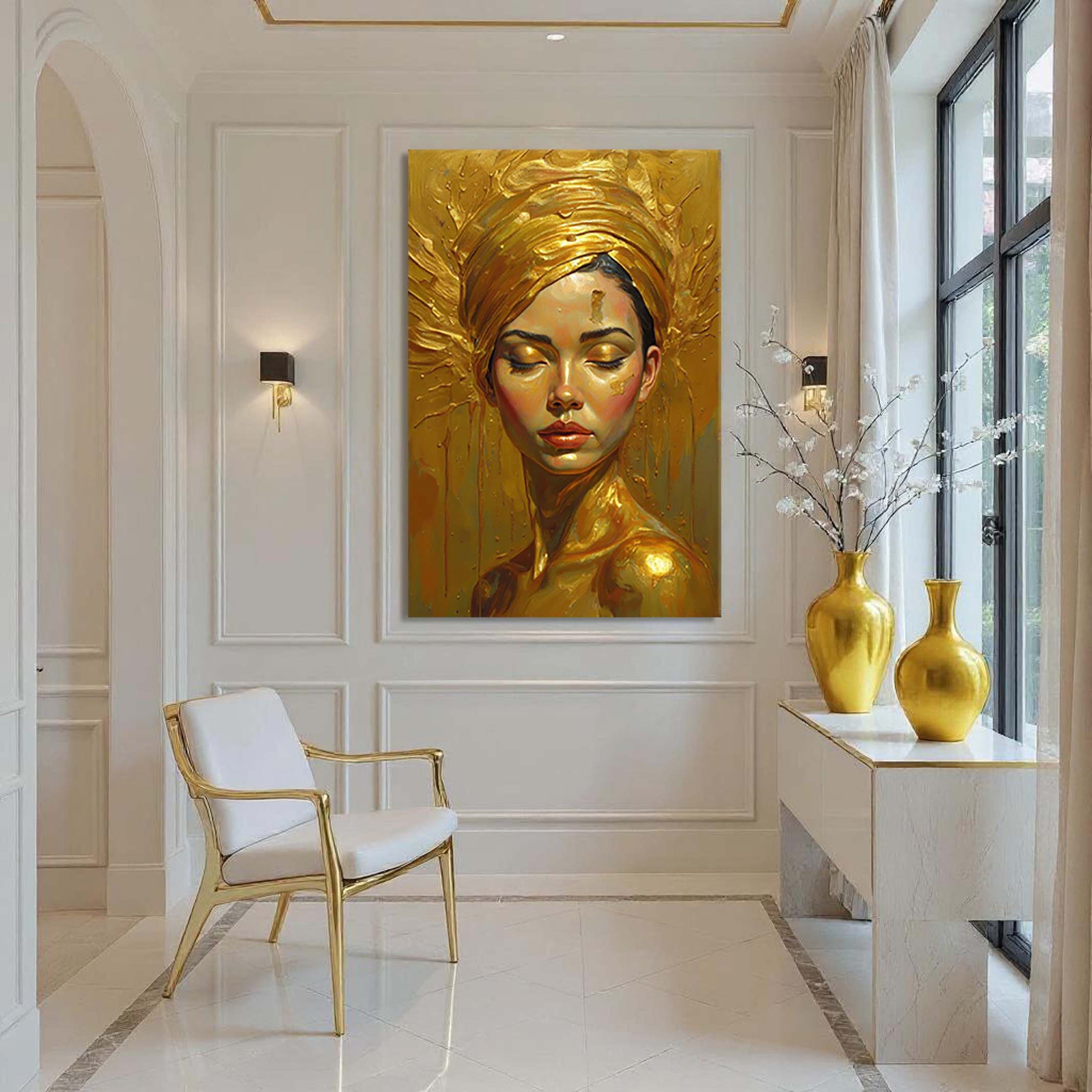 Woman's Golden Serenity Wall Art – Zulily