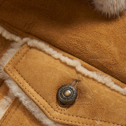 New Aviator B3 Real Sheepskin Shearling Leather Bomber Flying Jacket for Men