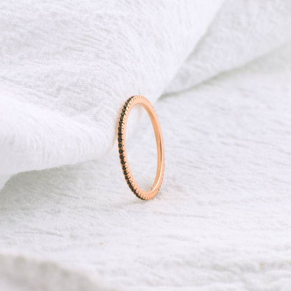 Mint & Lily Black Diamond Eternity Stacking Ring