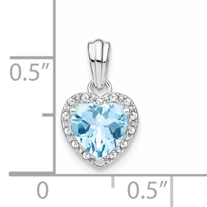 Heart Gemstone and Diamond Halo Pendant