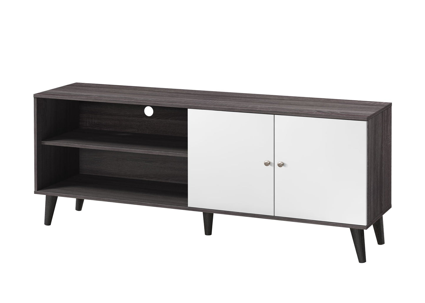 Amidon - TV Stand, With 2 Storage Shelves and 1 Cabinet