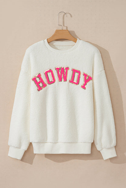 Threaded Pear Mila Sherpa Howdy Patched Pullover