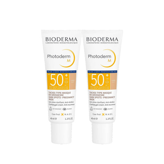 Bioderma Photoderm M SPF 50+ Light Sunscreen (2-Pack): Ultimate Melasma & Dark Spot Protection with High UVA/UVB Defense