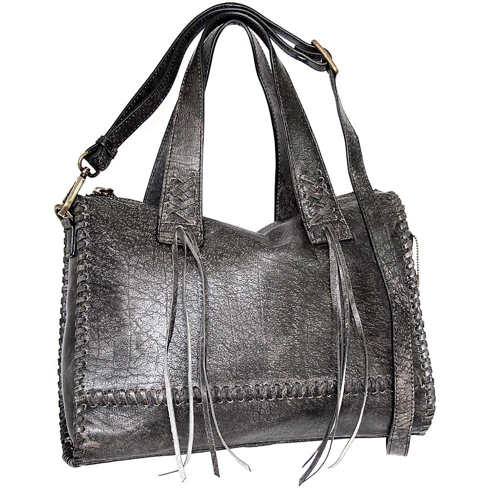 Payton Convertible Satchel in Black