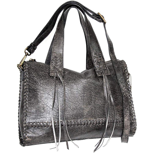 Payton Convertible Satchel in Black