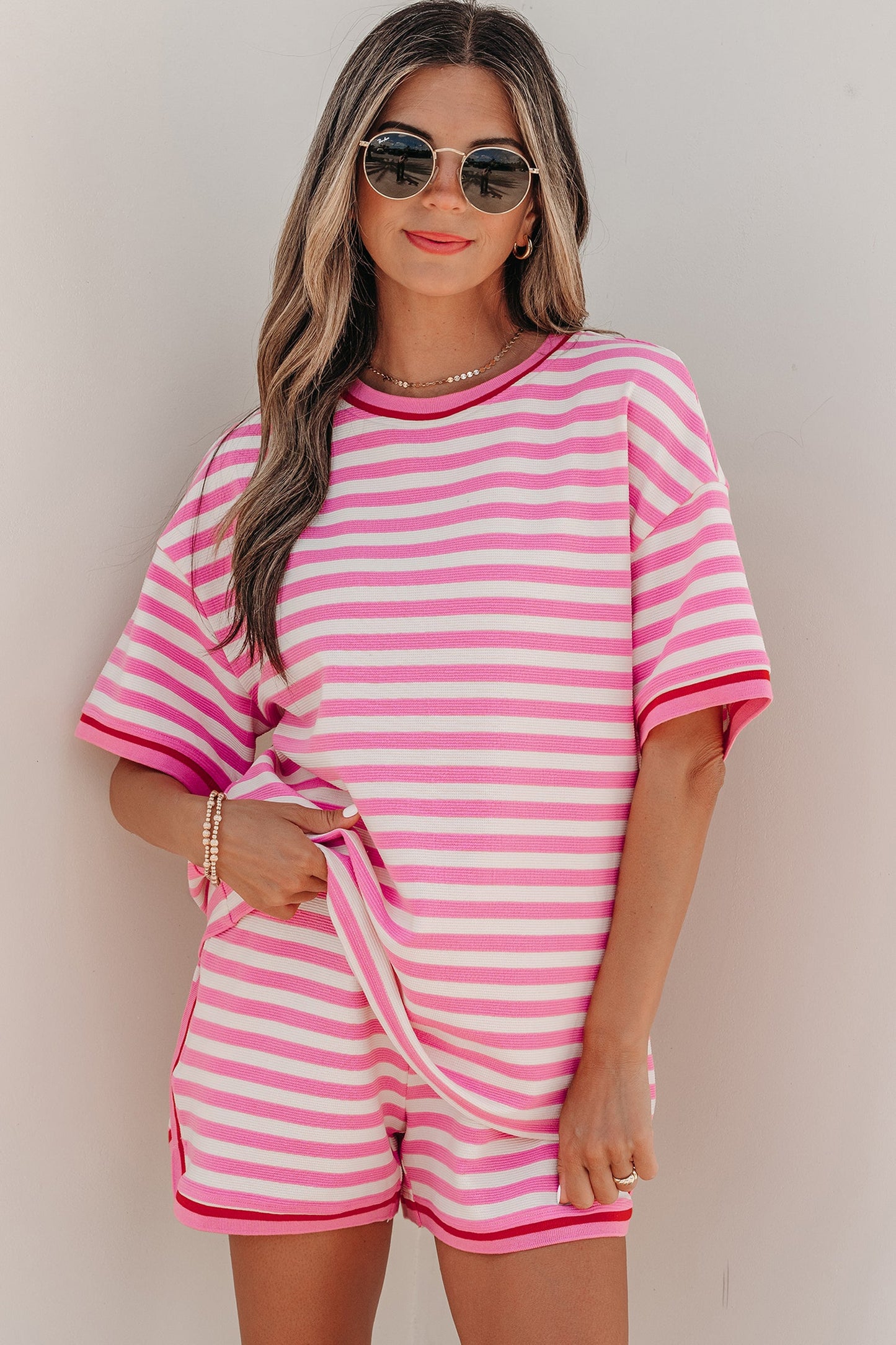 Threaded Pear Matilda Trim Short Sleeve Set