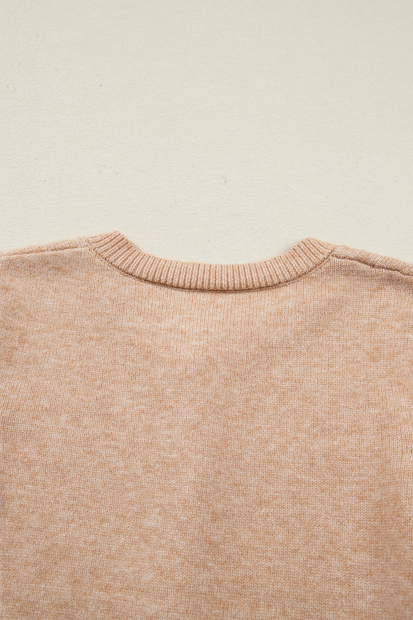 Threaded Pear Yamileth Oatmeal Ruffle Trim Sweater