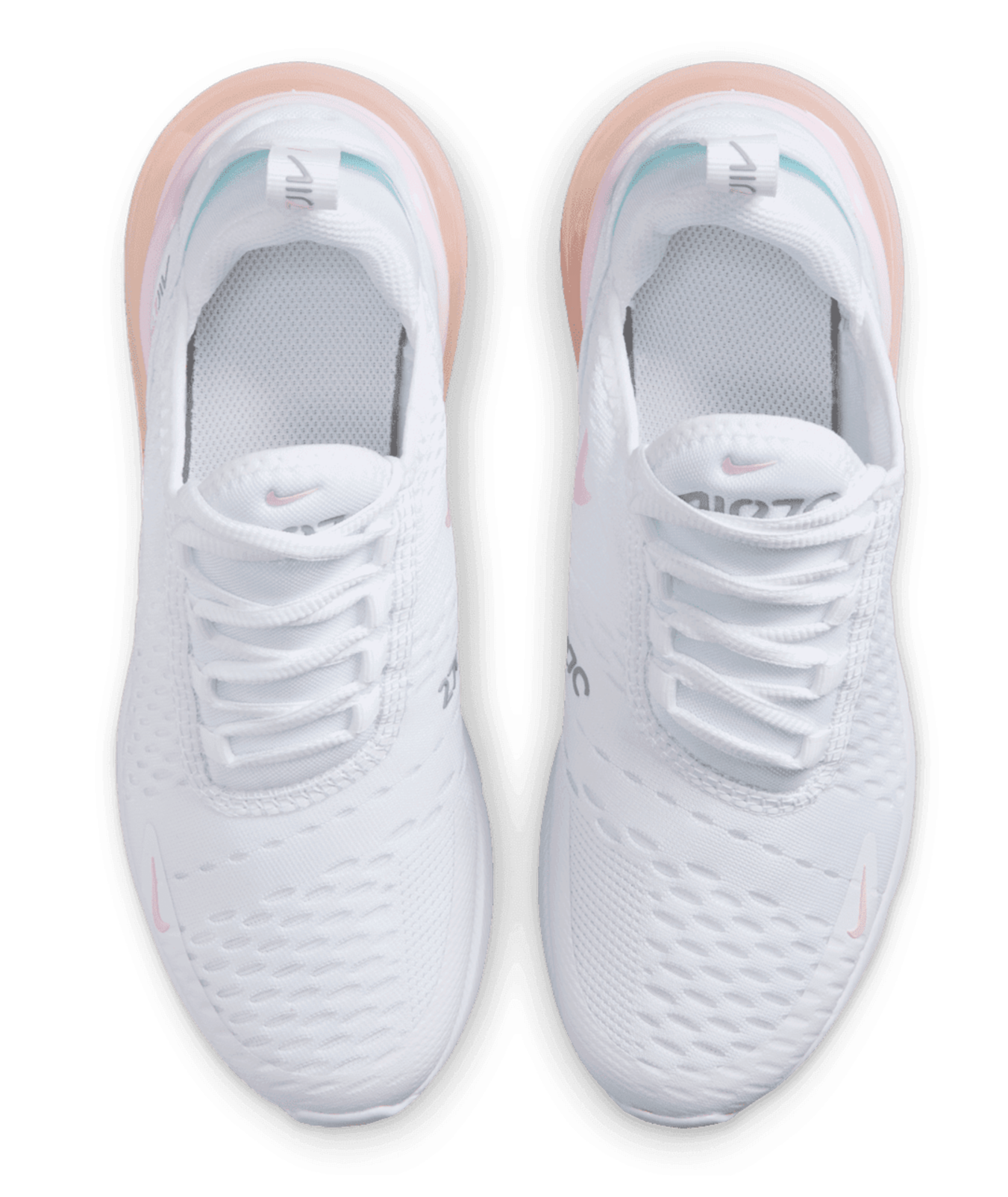 Nike Grade School Air Max 270 'White Light Smoke Grey Pink Foam Gs' Sneakers