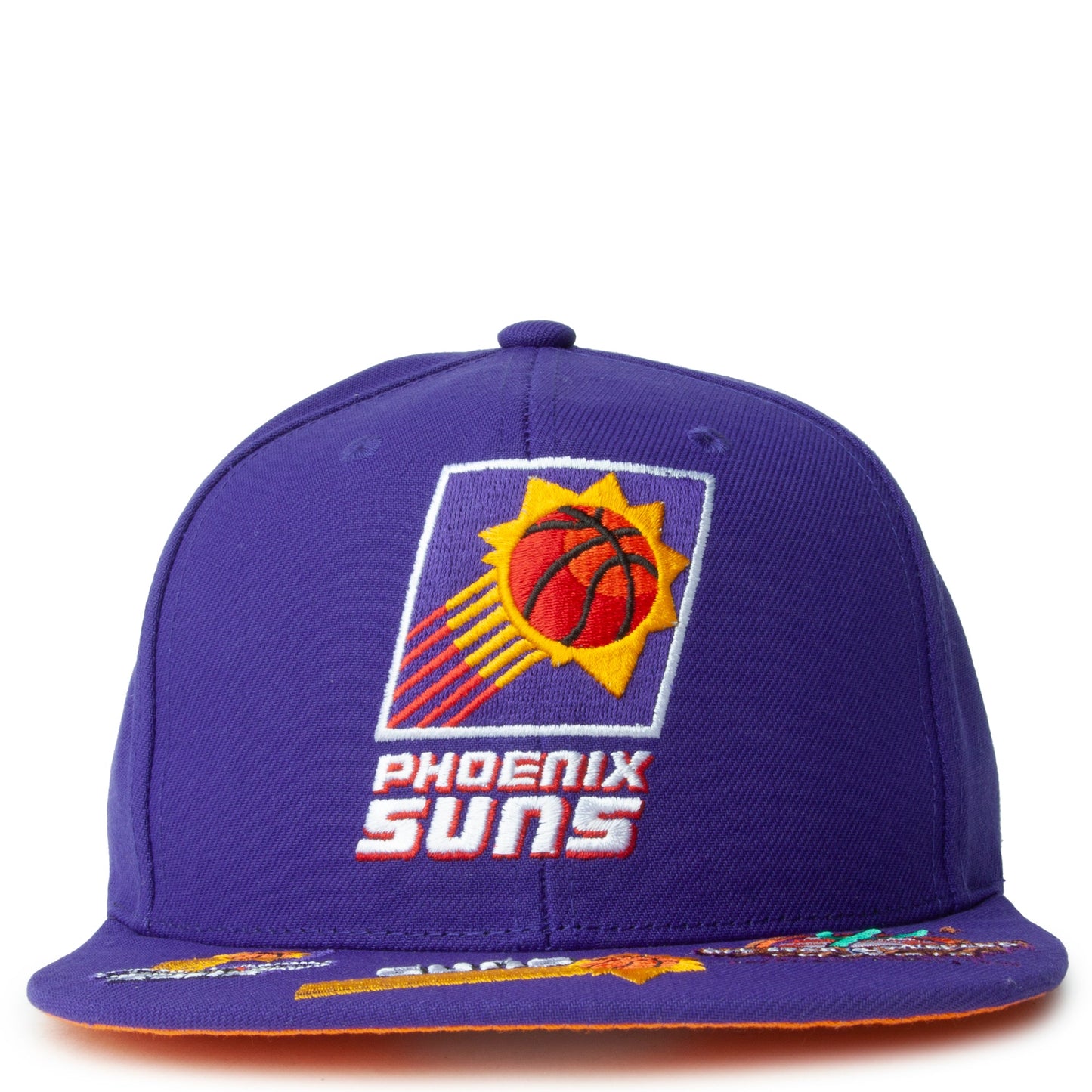Men's Mitchell & Ness NBA Front Face Snapback Hwc Suns