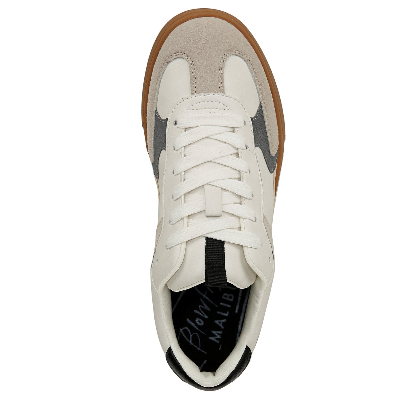 White/Sand Faux Leather