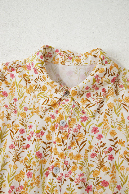 Threaded Pear Kaiya Loose Shirt Dress Long Sleeve