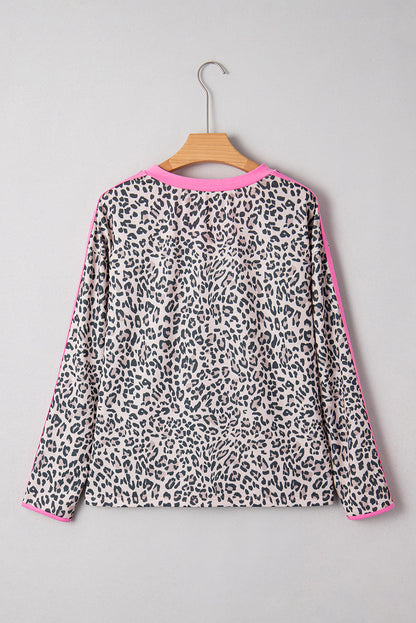Threaded Pear Lilliana Varsity Stripe Detail Long Sleeve Top