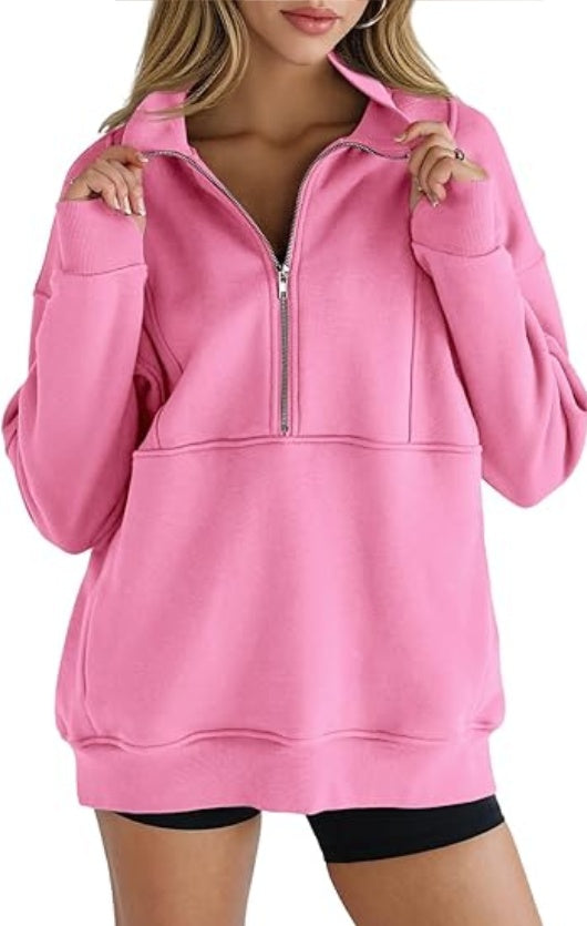 Women’s Half Zip Fleece Sweatshirt