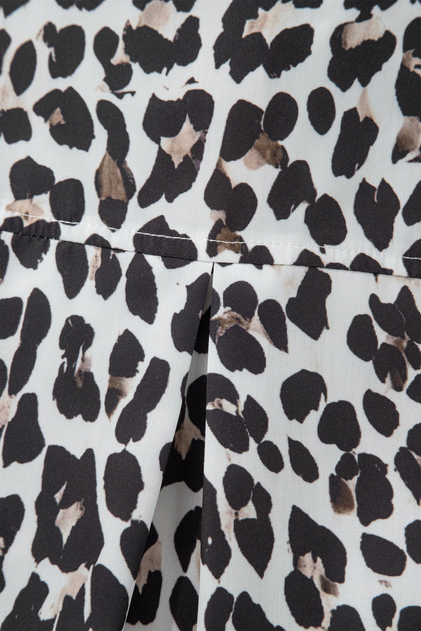 Threaded Pear Kayleigh Print Contrast Trim Long Sleeve PLUS Top