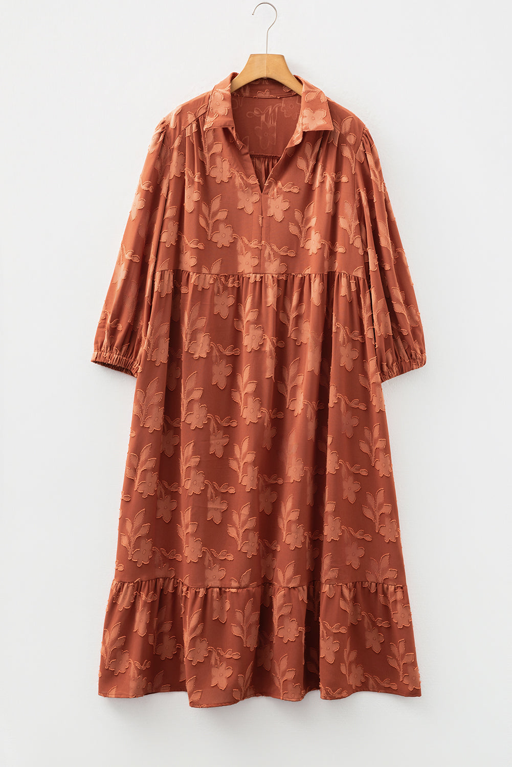 Threaded Pear Mallory 4 Sleeve Long PLUS Dress