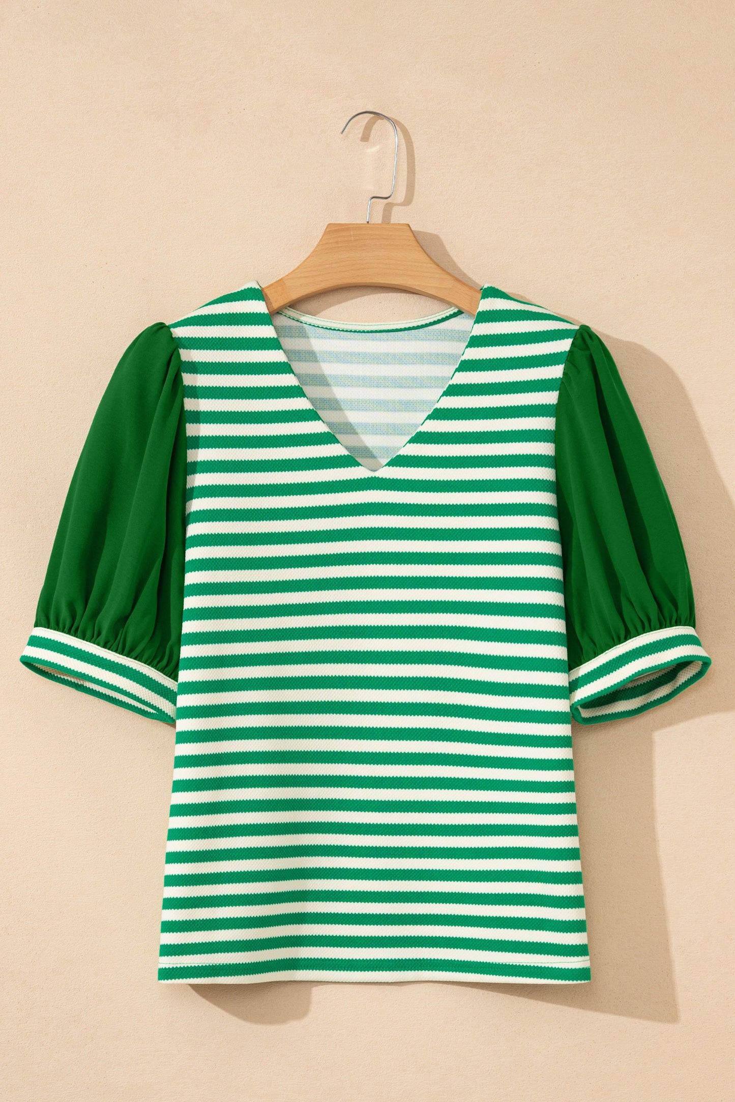 Threaded Pear Leighton Short Sleeve Patchwork Blouse