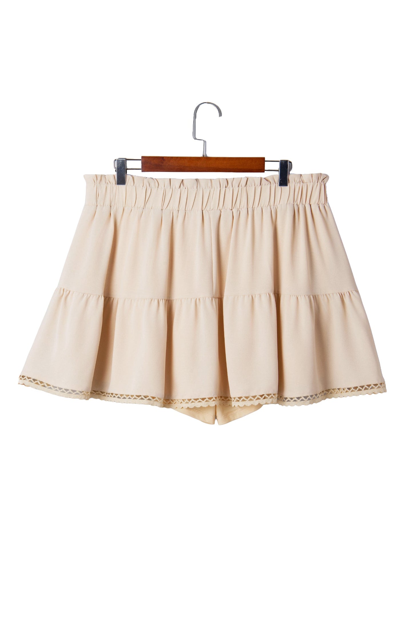 Threaded Pear Millie Trim Boho Ruffled PLUS Shorts