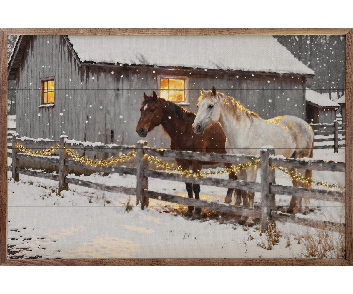 Kendrick Home Two Horses In The Snow