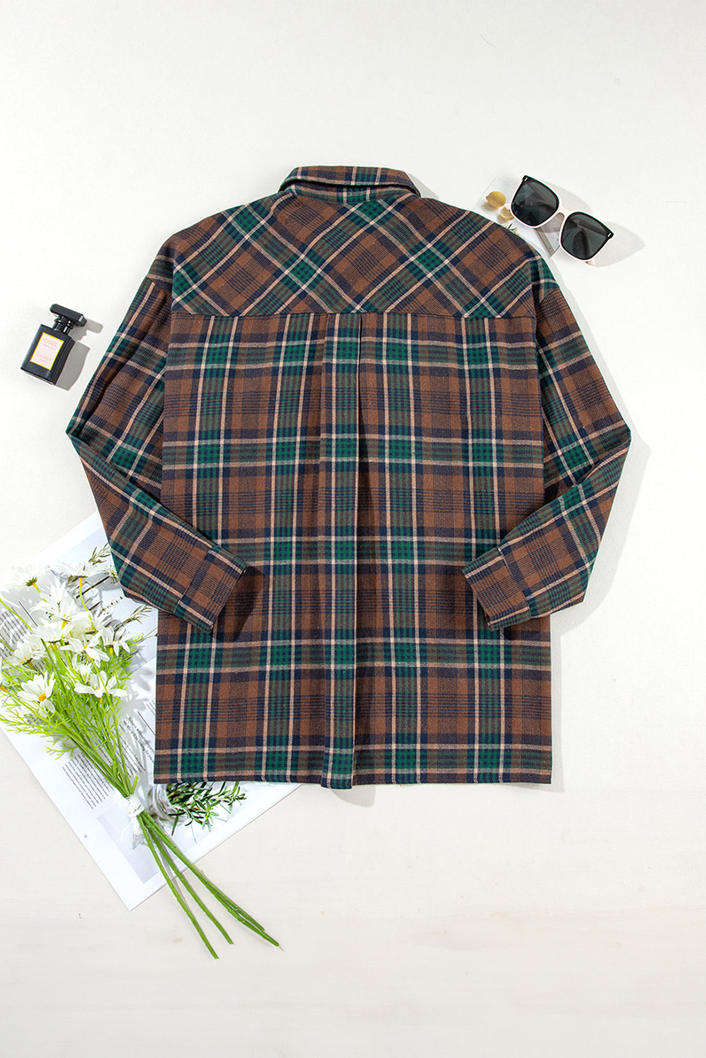 Threaded Pear Elizabeth Plaid Print Chest Shirt