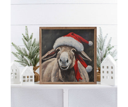 Kendrick Home Santa Donkey With Hat