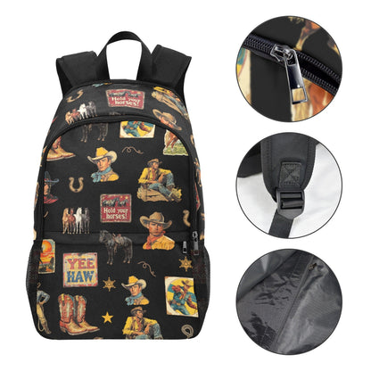 Vintage Cowboy Collage Western Backpack