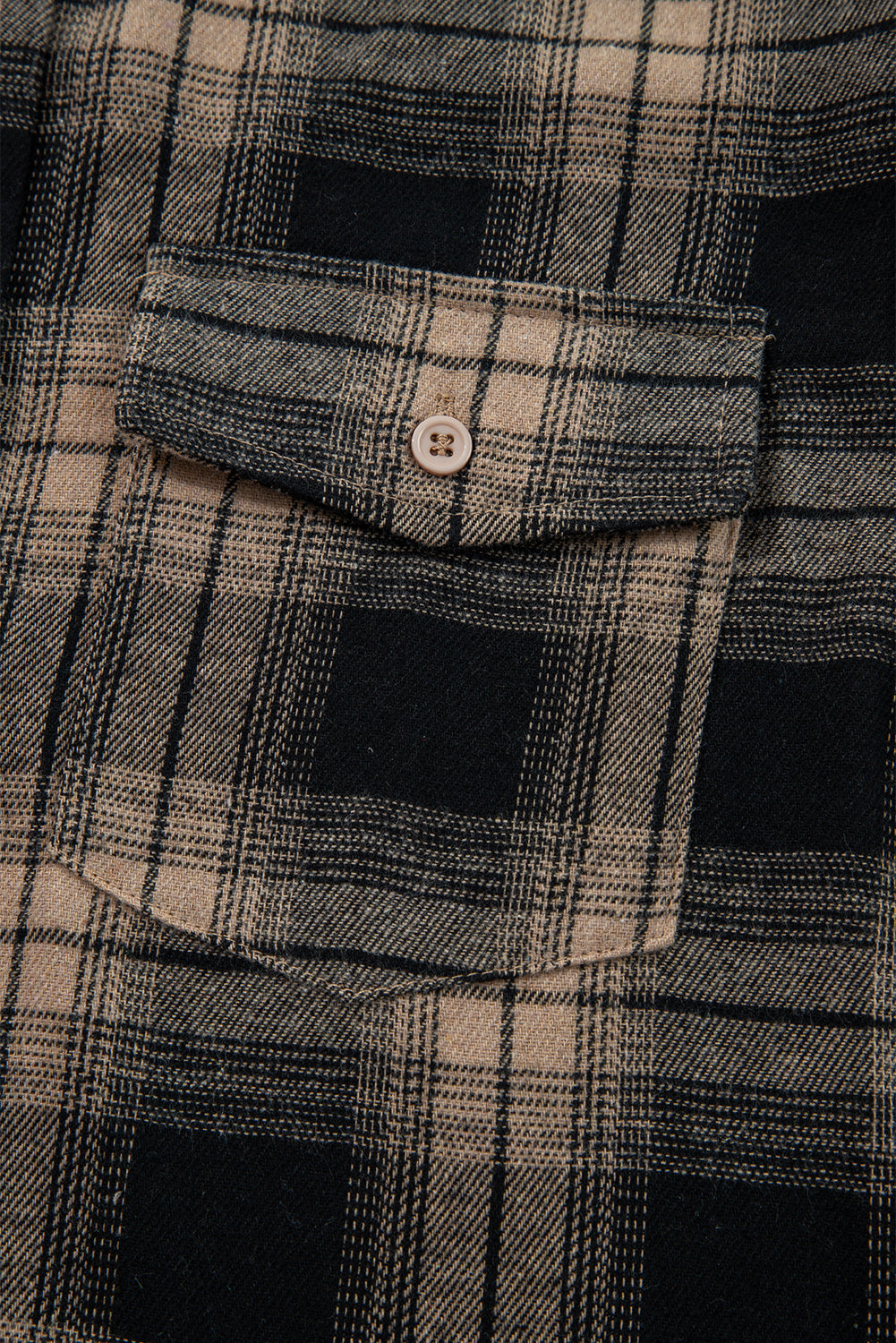 Threaded Pear Meredith Double Flap Brushed Shacket