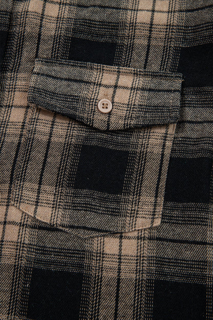 Threaded Pear Meredith Double Flap Brushed Shacket