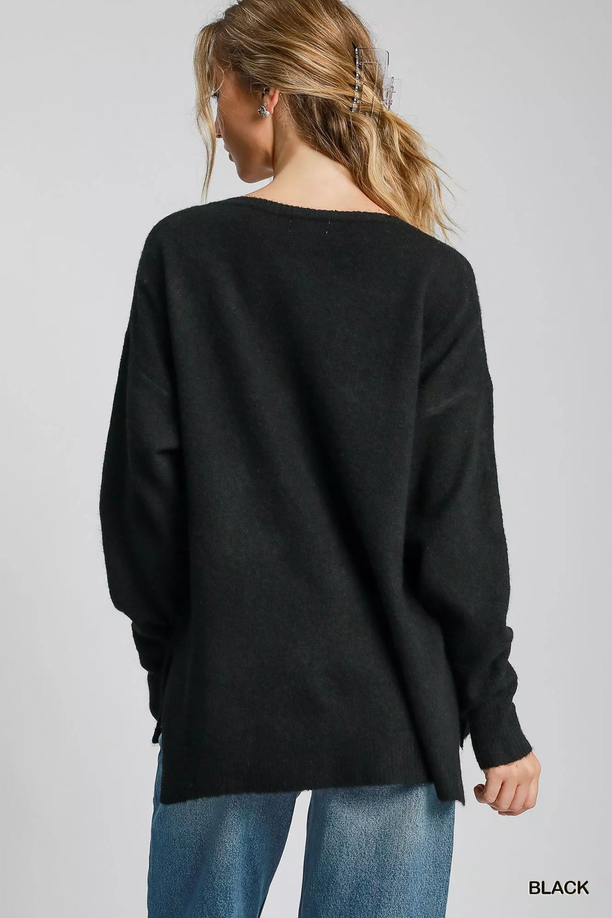Umgee Wool Blended Pullover Sweater