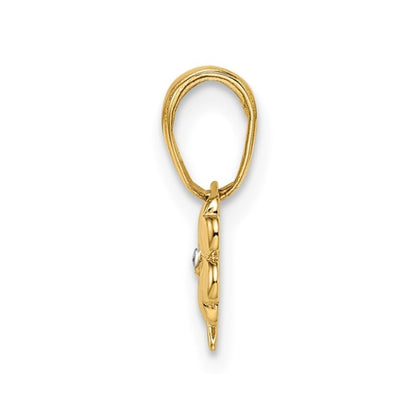 Four Leaf Clover Daily Wear Gold Pendant 14K Yellow Gold