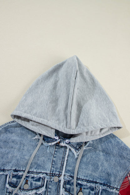 Threaded Pear Olivia Hooded Raw Hem Jacket