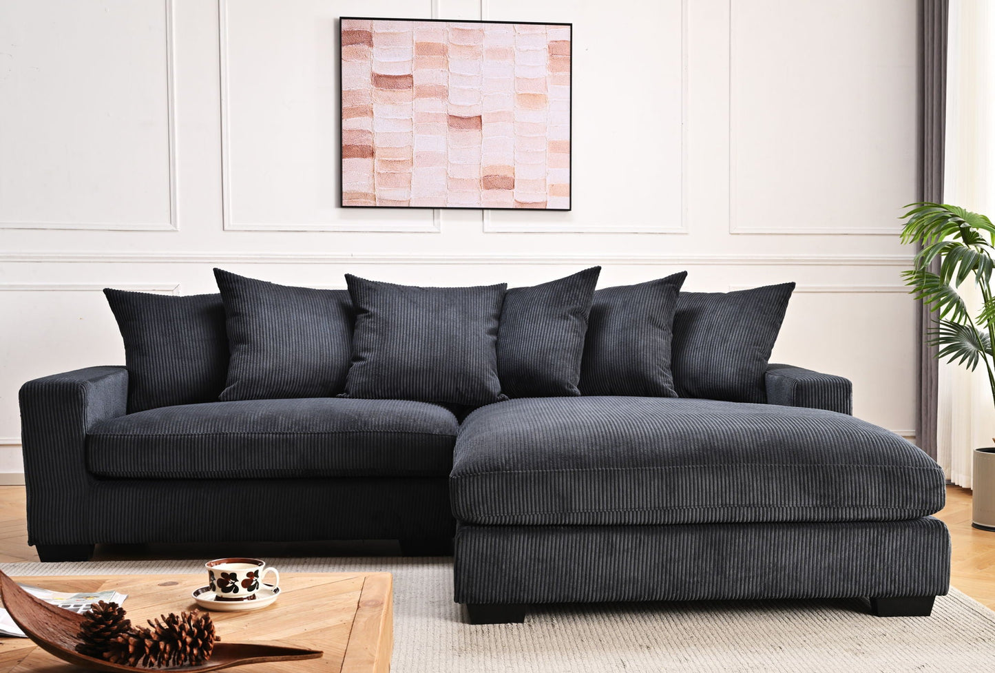 Luxe - Oversized 2 Piece Sectional Couches for Living Room, L Shaped Sofa With Chaise