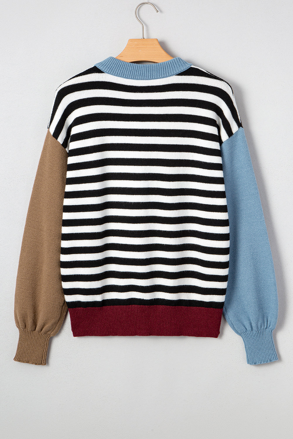 Threaded Pear Julieta Colorblock Sleeve Chic Sweater