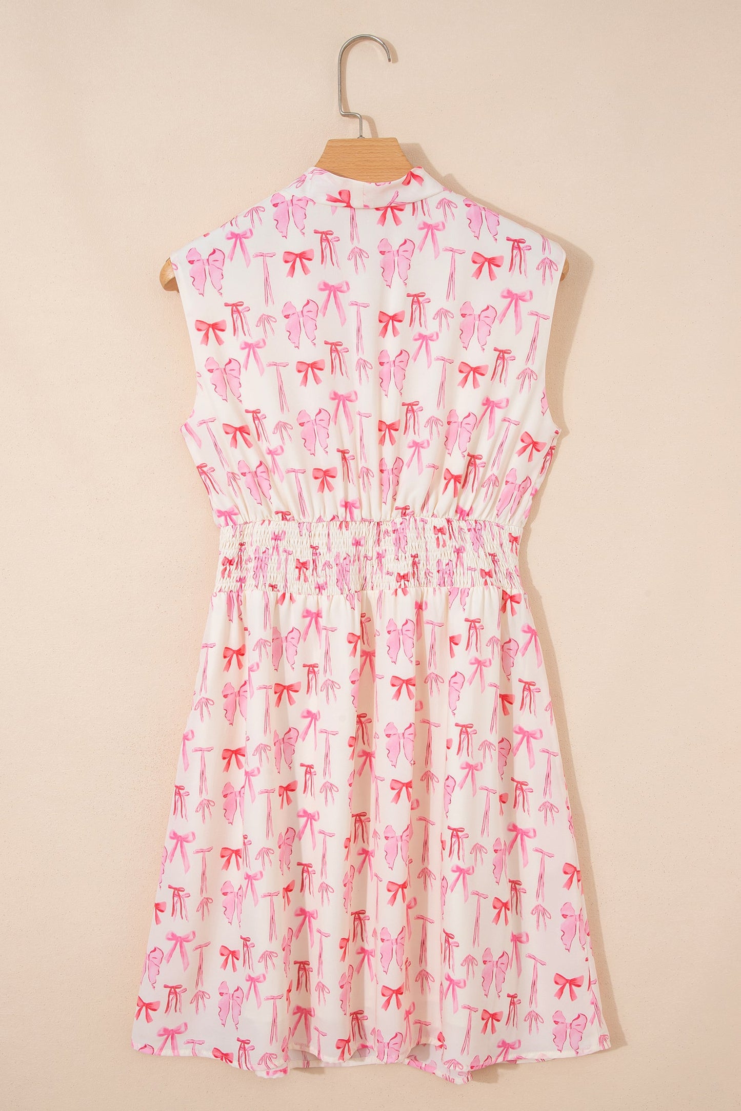 Threaded Pear Alianna Sleeveless Bow Mini Dress