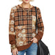 Brown Tan Floral Plaid
