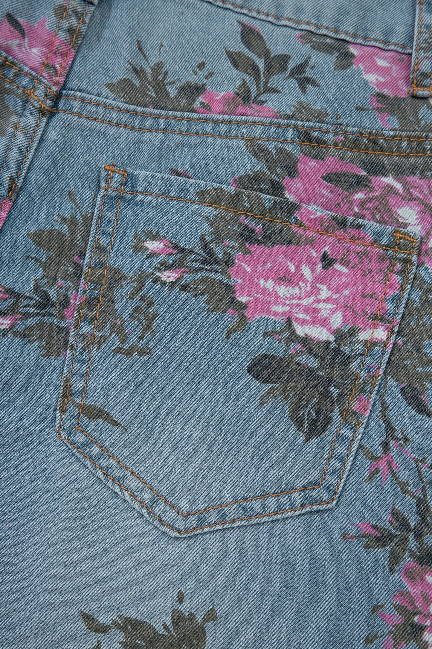 Threaded Pear Esme Floral Print Bootcut Jeans