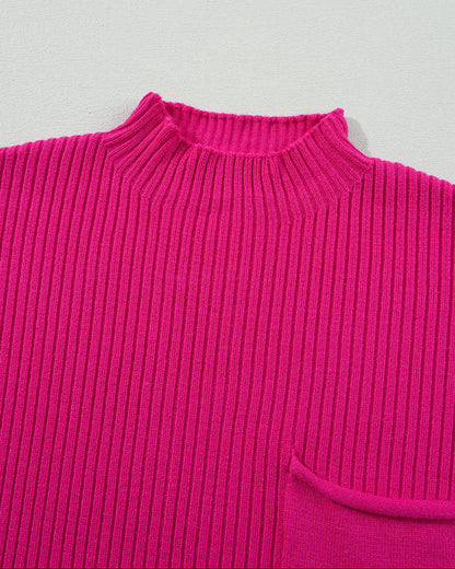 Ayla Short Sleeve Sweater - Bright Pink