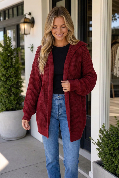 Threaded Pear Haidyn Knit Oversized Front Sweater
