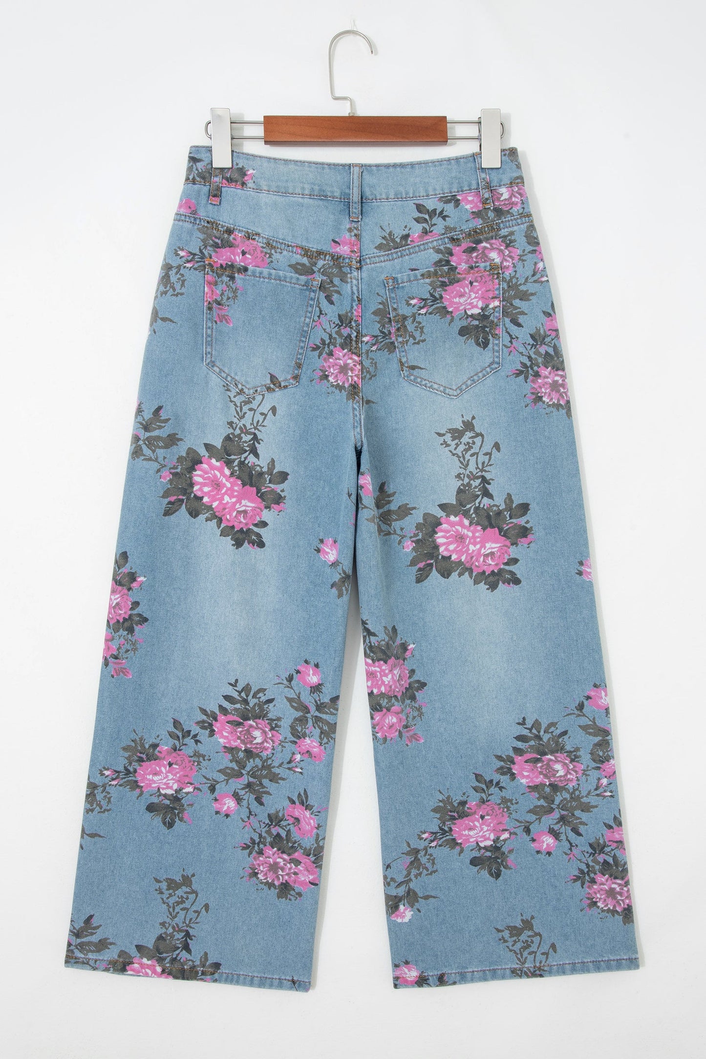 Threaded Pear Esme Floral Print Bootcut Jeans