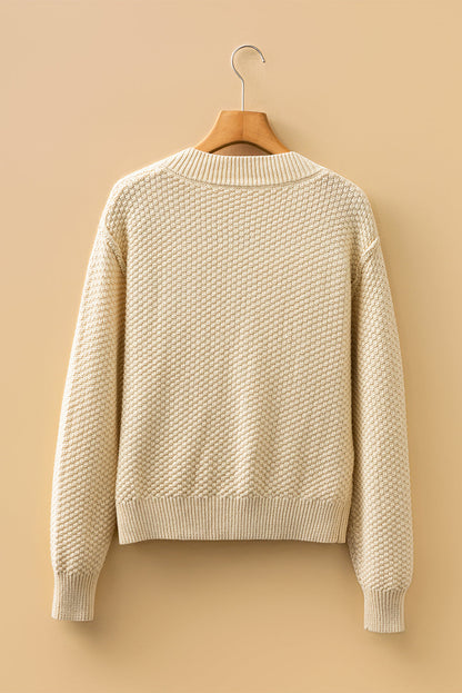 Threaded Pear Sofia Front Cropped Cardigan Sweater