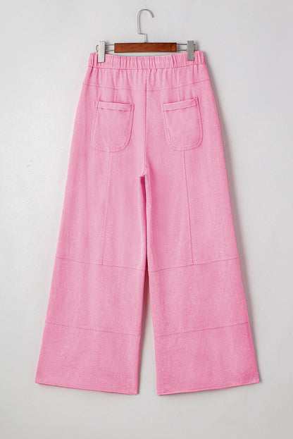 Threaded Pear Brittany Mineral Wash Exposed Seam Drawstring Cargo Pants