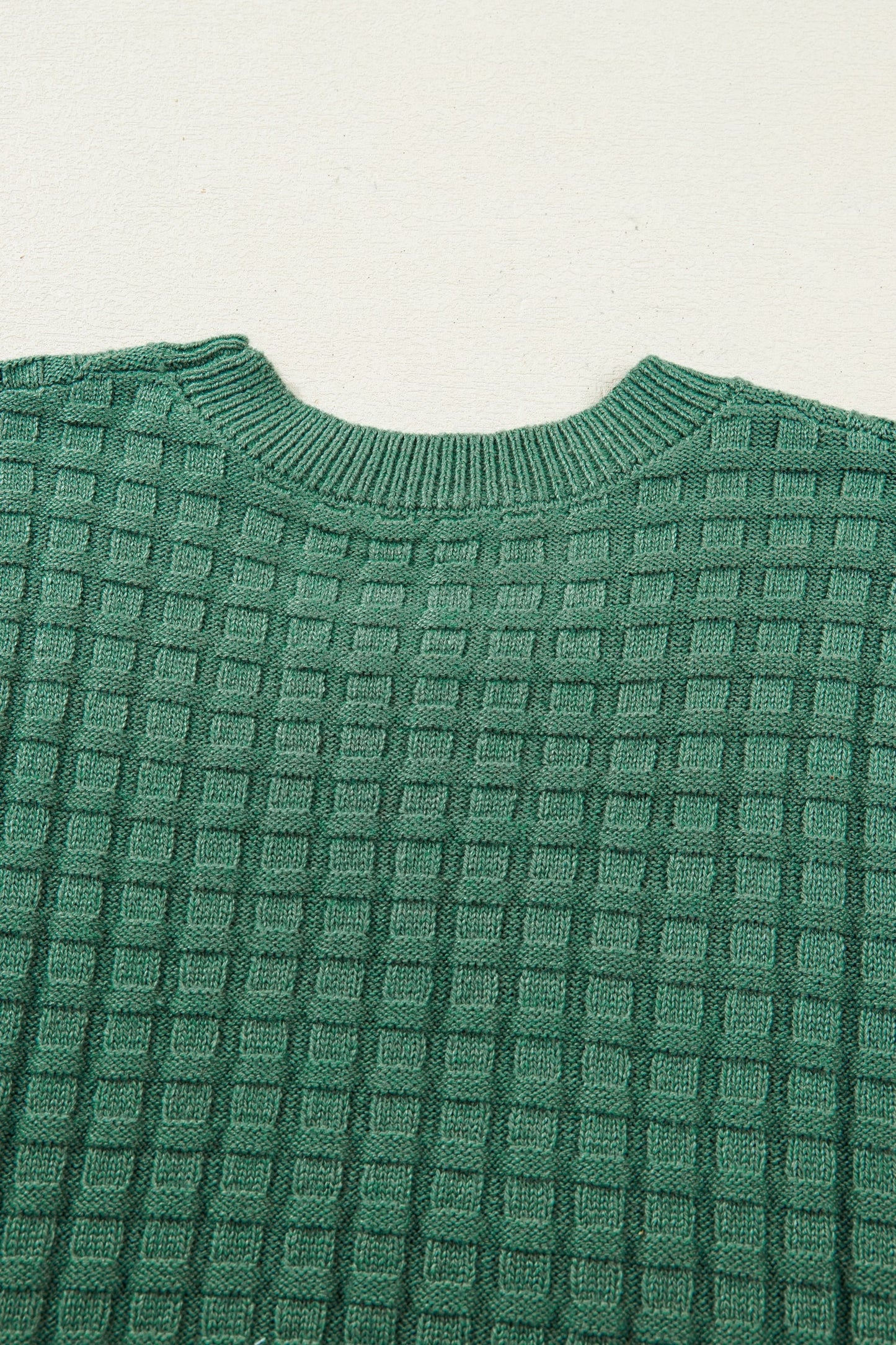 Threaded Pear Birdie Textured Short Sleeve Sweater