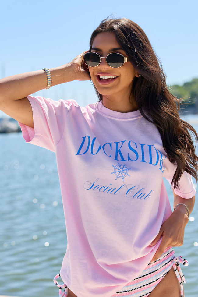 Dockside Social Club Light Pink Graphic Tee